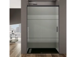 Paroi de douche coulissante, Largeur 180 à 200 cm, Hauteur 195 cm, verre sérigraphie semi opaque, sécurité et traité anti-calcaire STOCK DISPONIBLE livraison offerte et rapide.